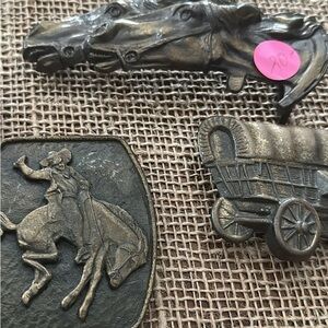Vintage Western Wall Decor Set - Bronze